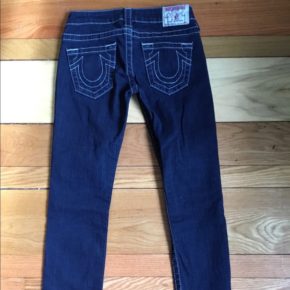 TRUE RELIGION 24 Stella Dark Wash Skinny Jeans - Picture 4 of 5